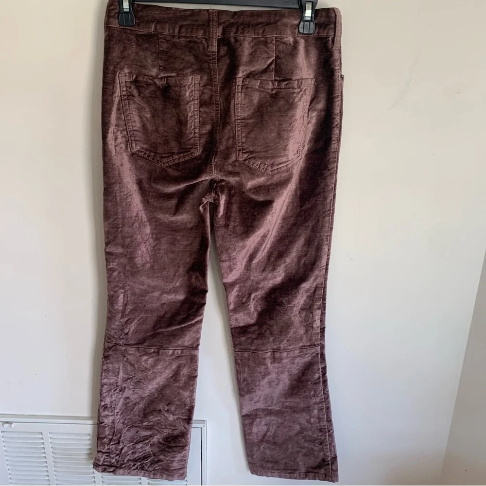 NWT Free People Velvet‎ Crop Flare Pants taupe